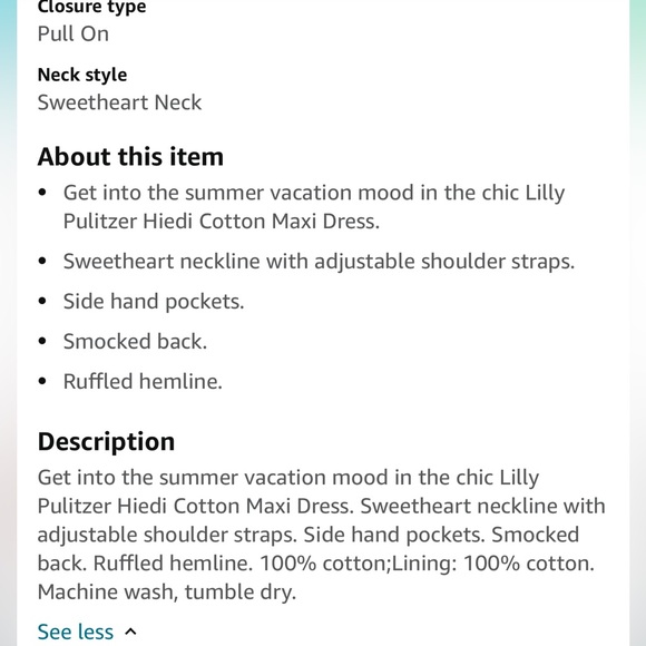 LILLY PULITZER NEW HEIDI COTTON MAXI DRESS SIZE 12 - Picture 9 of 9